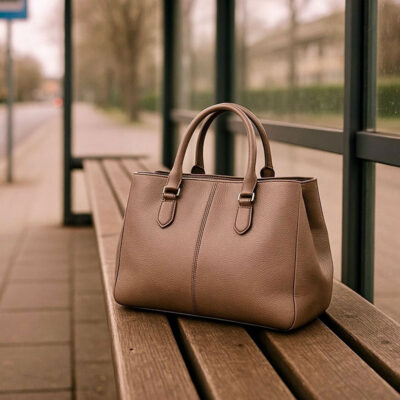 identifize-lifestyleimages-recovering-purse-on-bus-stop-bench