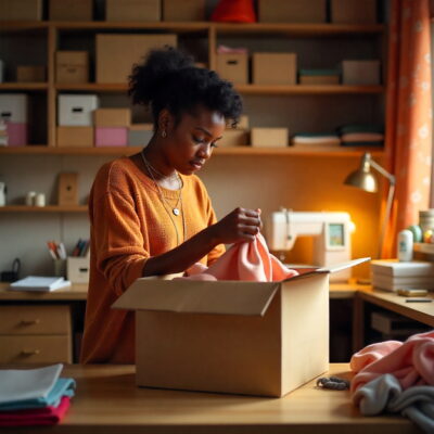 person sifting through a container 1